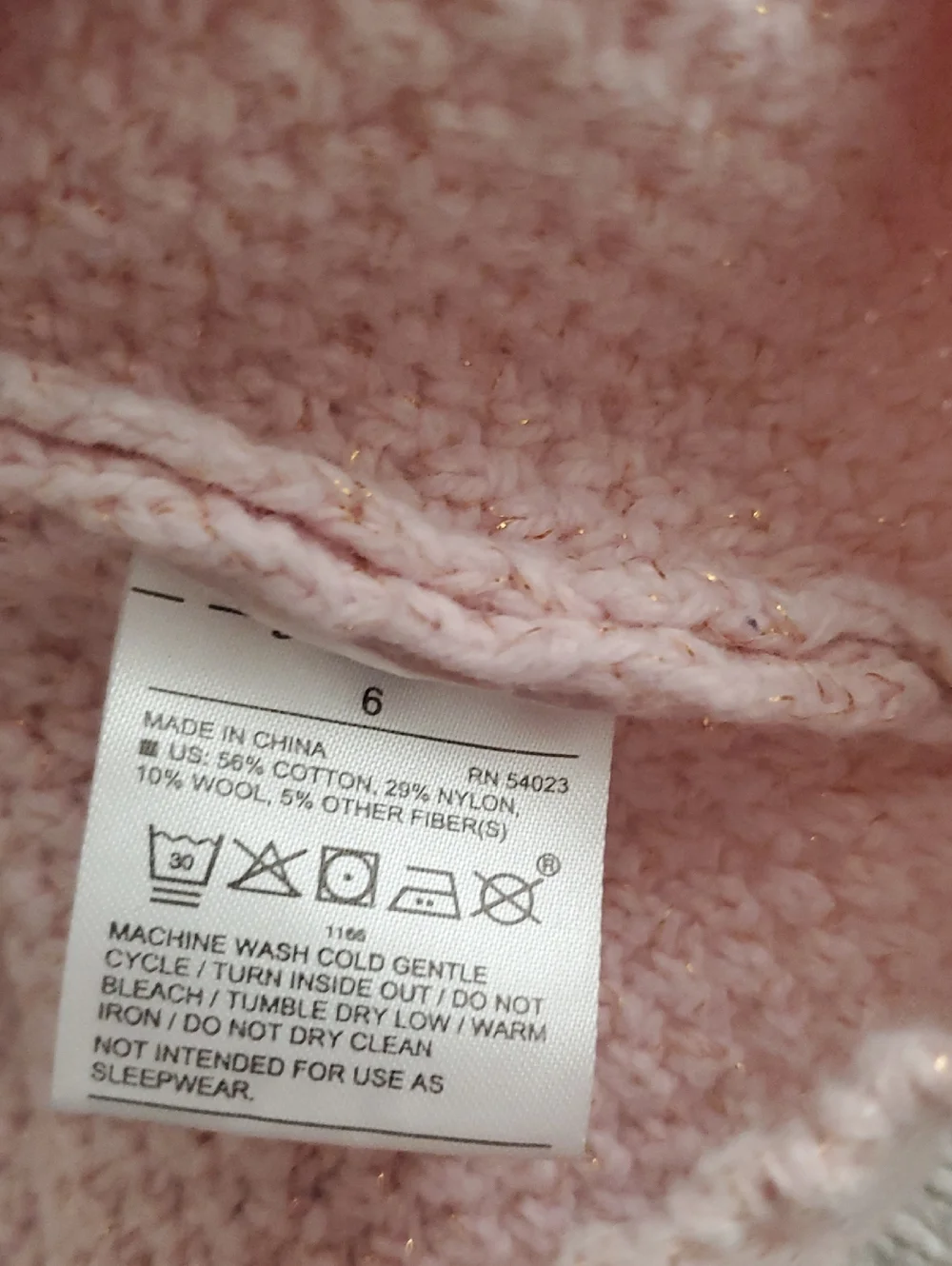 Janie and Jack Girls Textured Tunic Sweater Tea Party Pink Metallic Sz6
